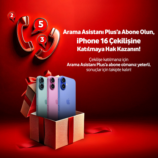 Vodafone Arama Asistanı Plus ile iPhone 16 Kazanma Şansı!