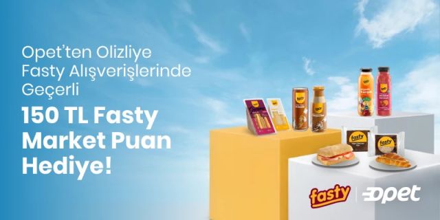 Opet ve Arçelik Oliz'den Fasty Ürünlerde 150 TL Market Puan Fırsatı!