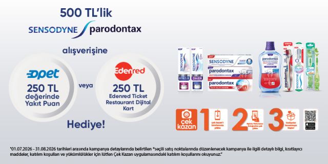 Sensodyne & Parodontax Alışverişine Opet'ten 250 TL Yakıt Puan Fırsatı!