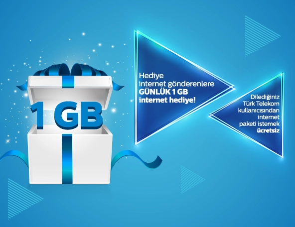 Türk Telekom'dan Hediye İnternet Gönder, Her Gün 1 GB Hediye Kazan!