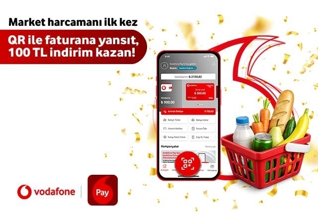 Vodafone Pay ile Market Harcamalarına Özel QR Ödemede 100 TL İndirim Fırsatı!