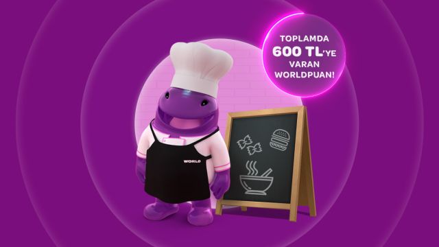 Worldcard ile Restoran Harcamalarınıza Toplam 600 TL'ye Varan Worldpuan Fırsatı!