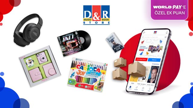D&R'da Worldcard'a Özel 350 TL Puan ve 7 Taksit Fırsatı!